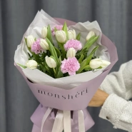 Тюльпаны и диантусы 0