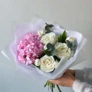 Гортензия, розы и тюльпаны 3