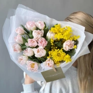 Тюльпаны и мимоза 2