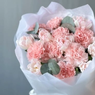 Зефирные тюльпаны и диантусы 4