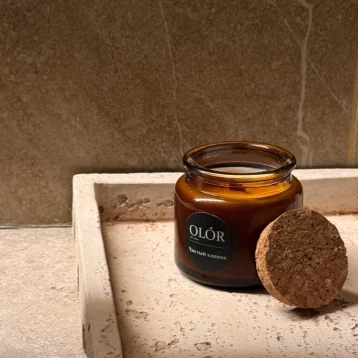 Ароматическая свеча ручной работы «Чистый хлопок» 100 мл