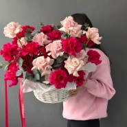 Корзина французских роз &laquo;WOW&raquo; 35 роз 1