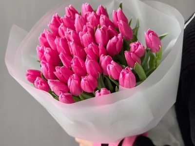 Роскошное моно из розовых тюльпанов