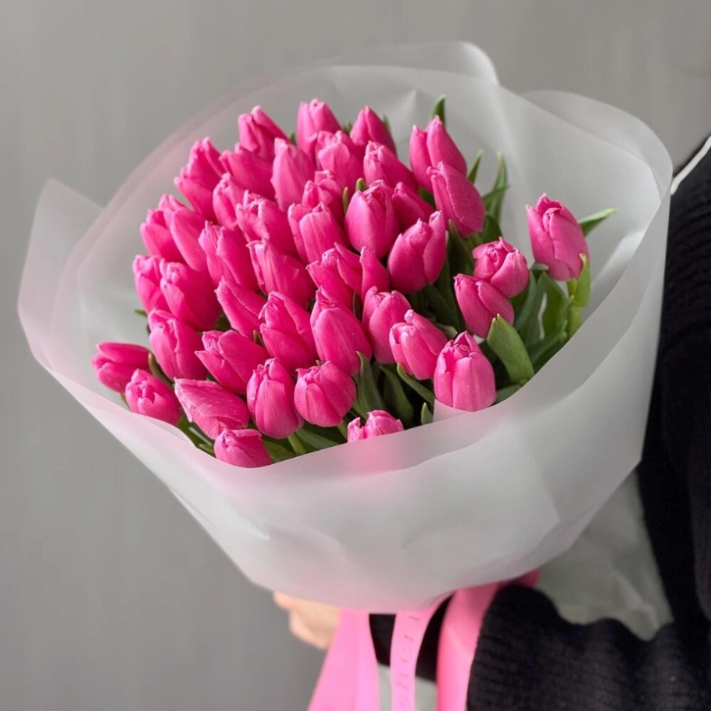 Роскошное моно из розовых тюльпанов