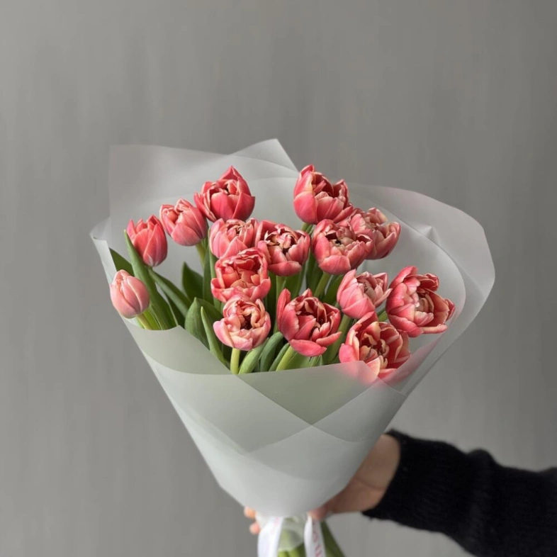 Шикарное моно из пионовидных тюльпанов