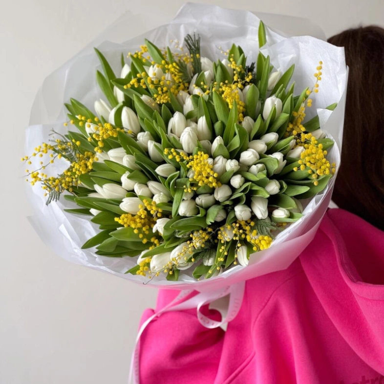 101 тюльпан и мимоза