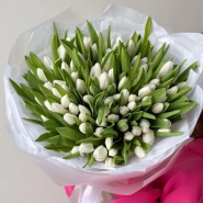 101 белоснежный тюльпан 0