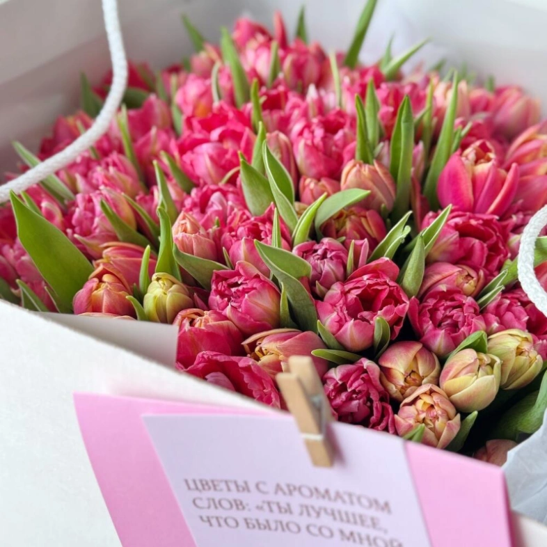 Пионовидные тюльпаны 101 шт