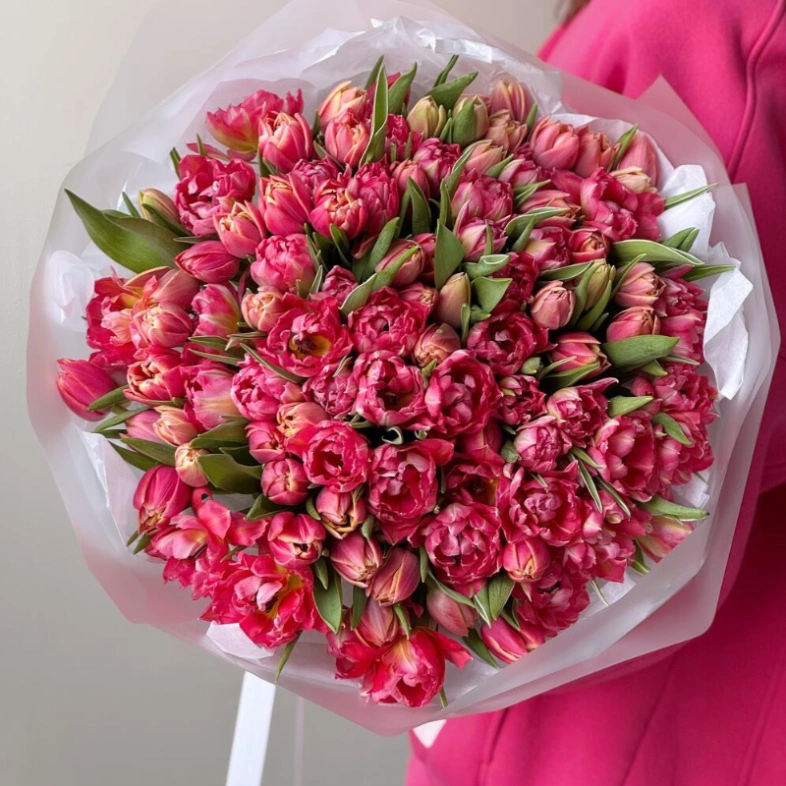 Пионовидные тюльпаны 101 шт