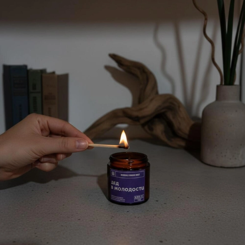 Ароматическая свеча &laquo;Дед в молодости&raquo;