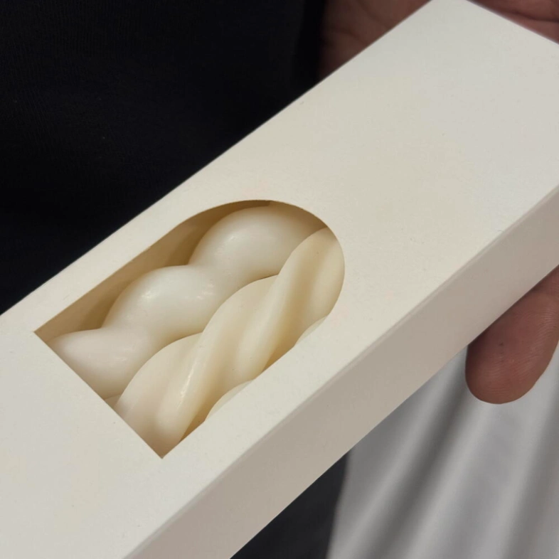 Набор столовых свечей (3шт) премиум белый