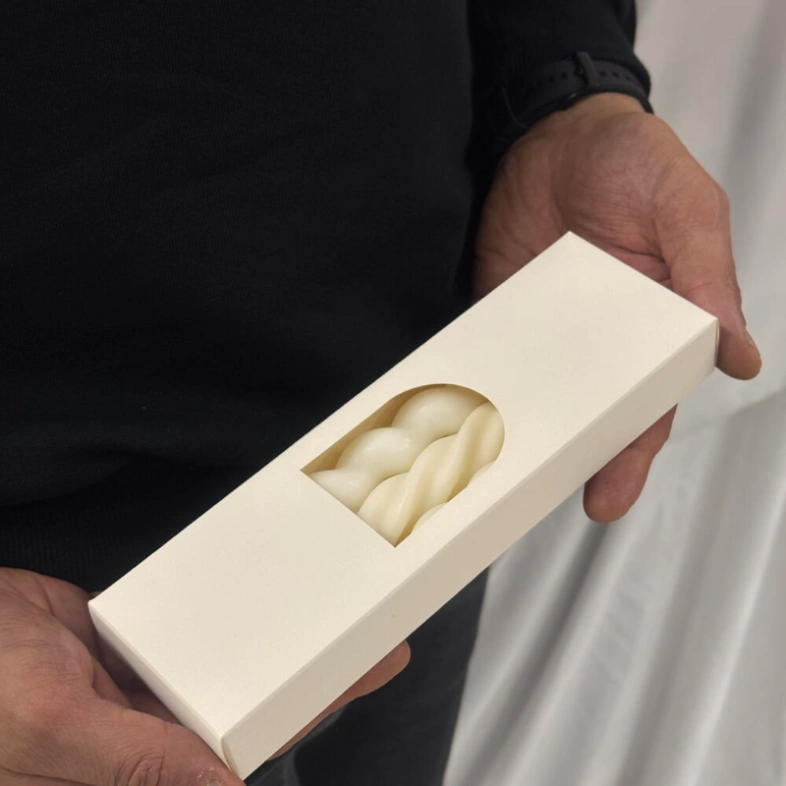 Набор столовых свечей (3шт) премиум белый