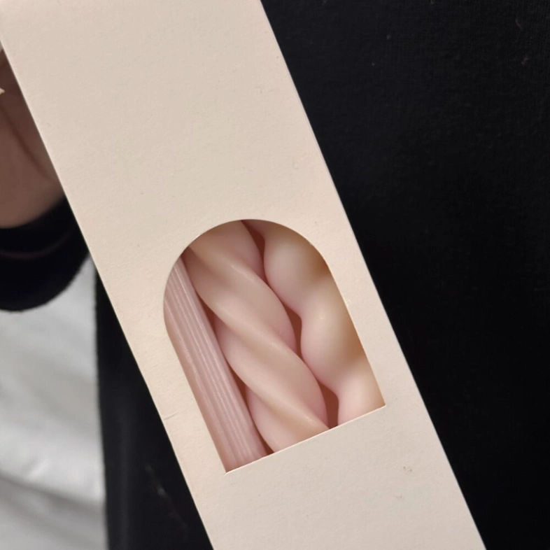 Набор столовых свечей (3шт) пудро-розовые