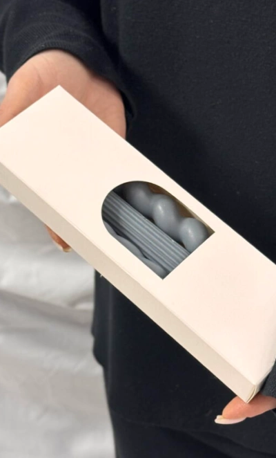 Набор столовых свечей (3шт) в благородном оттенке