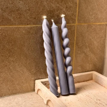 Набор столовых свечей (3шт) в благородном оттенке