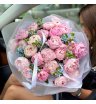 WOW букет из пионов Сара Бернар и незабудок