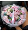 WOW букет из пионов Сара Бернар и незабудок 2