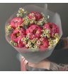 Букет «Пинацетум» / 7 пионы Coral Charm-ромашка 2