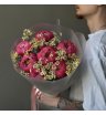 Букет «Пинацетум» / 7 пионы Coral Charm-ромашка 3