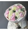 Букет «Лавандовый раф» | пион 8 Сара Бернар - гортензия - эвкалипт