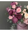 Композиция в коробке с розами и бигуди 3